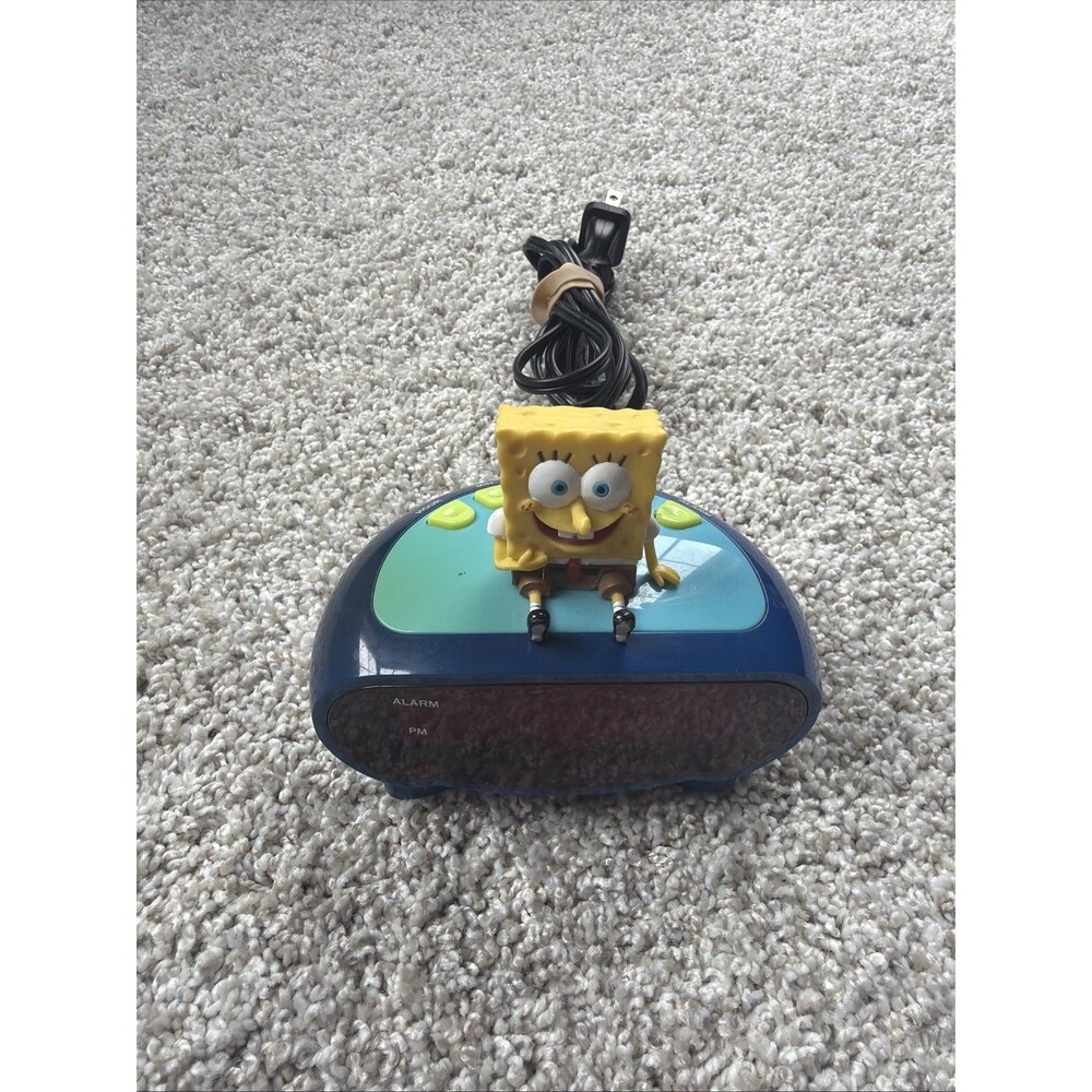 Vintage SpongeBob SquarePants Digital Alarm Clock LED Nickelodeon Figural